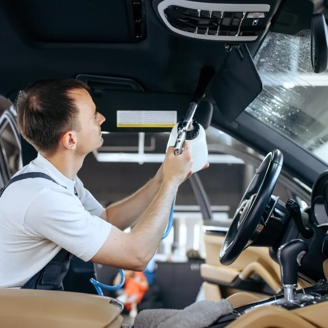 Clean interior detailing finish